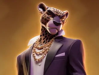 Gepard mit Goldkette, VIP-Stufe 7 bei Dazard