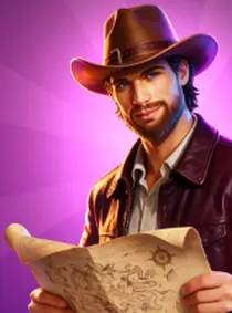 Explorer reading a treasure map, artwork of the fourth Dazard bonus stage